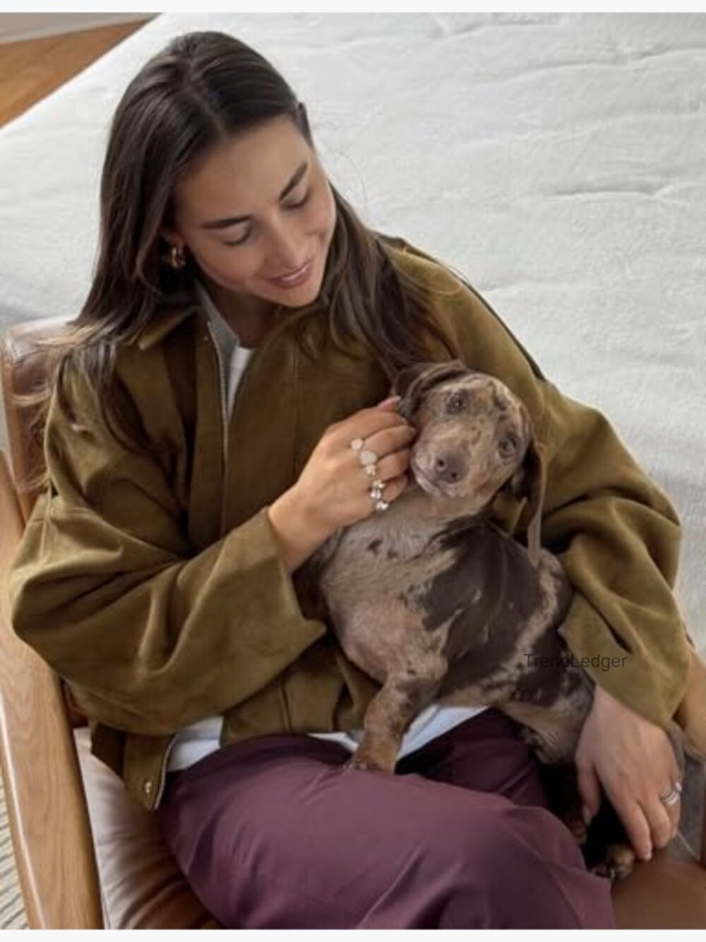 Faux Suede Bomber Jacket Oversized Batwing Long Sleeve Zip Up Cropped Coat - Picture 5 of 7